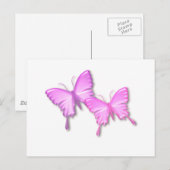 Rosa Schmetterlinge Design Postkarte (Vorne/Hinten)