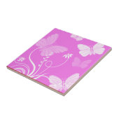 Rosa Schmetterlinge Fliese (Seite)