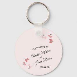 Rosa Schmetterlinge Garten Romantische einfache Ho Schlüsselanhänger