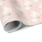 Rosa Schmetterlinge Geburtstag Geschenkpapier (Rolleneckpunkt)