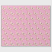 Rosa Schmetterlinge Geburtstag Mädchenhaft Geschenkpapier (Flach)