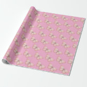 Rosa Schmetterlinge Geburtstag Mädchenhaft Geschenkpapier (Ungerollt)