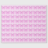 Rosa Schmetterlinge glänzendes Wrapping Paper Geschenkpapier (Flach)