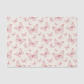 Rosa Schmetterlinge in Creme Seidenpapier (Vorderseite)