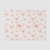 Rosa Schmetterlinge in Creme Seidenpapier (Vorderseite)