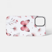 Rosa Schmetterlinge iPhone Hülle (Rückseite (Horizontal))