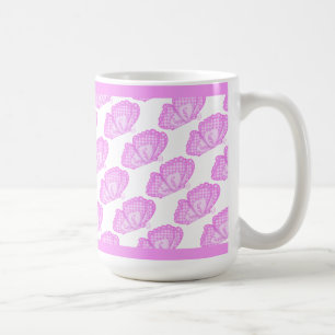Rosa Schmetterlinge Kaffeetasse