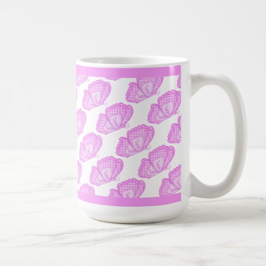 Rosa Schmetterlinge Kaffeetasse (Rechts)