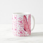 Rosa Schmetterlinge Kaffeetasse (VorderseiteRechts)