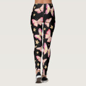 Rosa Schmetterlinge Leggings (Rückseite)