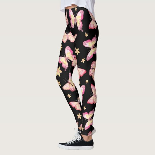 Rosa Schmetterlinge Leggings (Links)