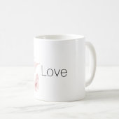 Rosa Schmetterlinge lieben Kaffeetasse (VorderseiteRechts)