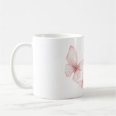 Rosa Schmetterlinge lieben Kaffeetasse (Links)