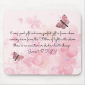 Rosa Schmetterlinge Mousepad (Vorne)