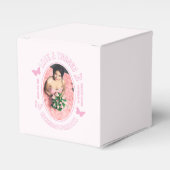 Rosa Schmetterlinge Quinceanera Geschenkschachtel (Vorderseite)