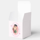 Rosa Schmetterlinge Quinceanera Geschenkschachtel (Geöffnet)