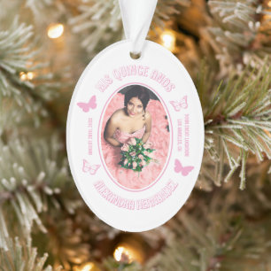 Rosa Schmetterlinge Quinceanera Ornament