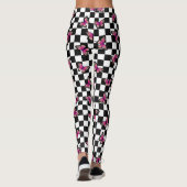 Rosa Schmetterlinge Scheckkartelle Leggings (Rückseite)
