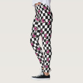 Rosa Schmetterlinge Scheckkartelle Leggings (Links)