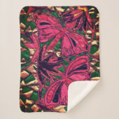 Rosa Schmetterlinge Sherpadecke (Vorderseite)