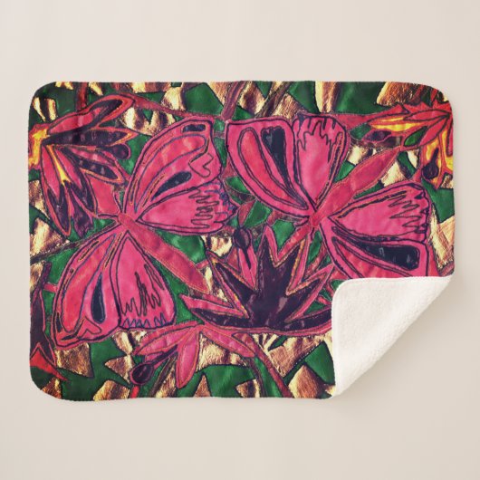 Rosa Schmetterlinge Sherpadecke (Vorderseite (Horizontal))