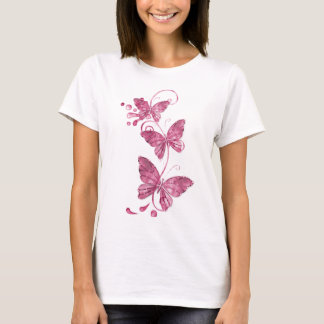 rosa Schmetterlinge T-Shirt