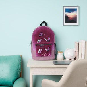 Rosa Schmetterlinge Tee/Kleinkind Bedruckter Rucksack