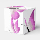 Rosa Schmetterlinge, Tiara Quinceanera Geschenkschachtel (Rückseite)