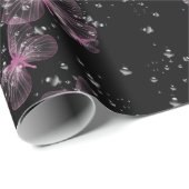 Rosa Schmetterlinge und Blasen Geschenkpapier (Rolleneckpunkt)