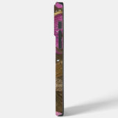 Rosa Schmetterlinge und Blume Personalisierter Nam Case-Mate iPhone Hülle (Rückseite / Links)