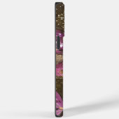 Rosa Schmetterlinge und Blume Personalisierter Nam Case-Mate iPhone Hülle (Rückseite / Rechts)