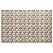 Rosa Schmetterlinge und Cursive gegen Elfenbein Stoff (Fat Quarter (45,7 x 55,9 cm))