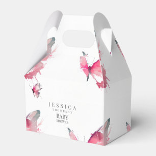 Rosa Schmetterlinge Weiße Babyparty Geschenkschachtel