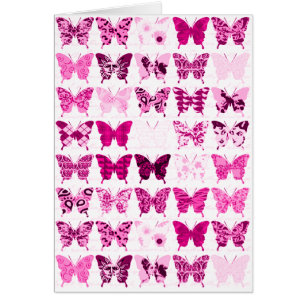 Rosa Schmetterlings-Collage