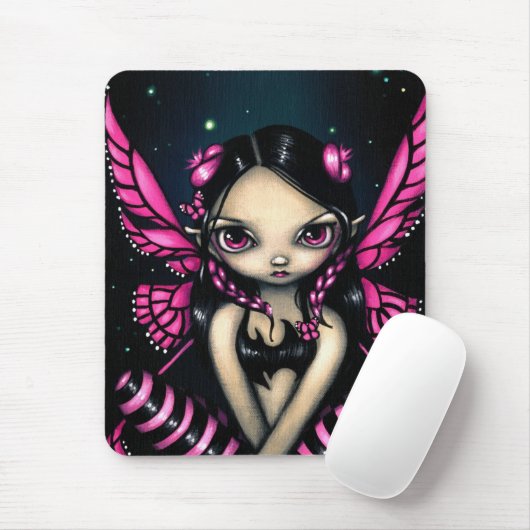 "Rosa Schmetterlings-Fee" Mousepad (Mit Mouse)