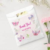 Rosa Schmetterlings-Geschenktüte  Geschenktütchen (Versiegelt)