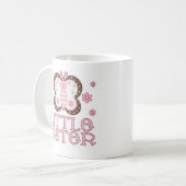 Rosa Schmetterlings-kleine Schwester Kaffeetasse (Vorderseite Links)