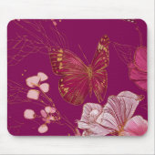 Rosa-Schmetterlings-Mauspad Mousepad (Vorne)