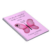 Rosa Schmetterlings-Notizbuch Notizblock (Rechte Seite)