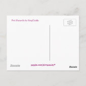 Rosa Schmetterlings-Postkarte Postkarte (Rückseite)