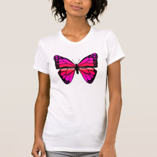 Rosa Schmetterlings-Shirt T-Shirt