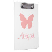 Rosa Schmetterlings-Silhouette-Entwurf Klemmbrett (Rechts)