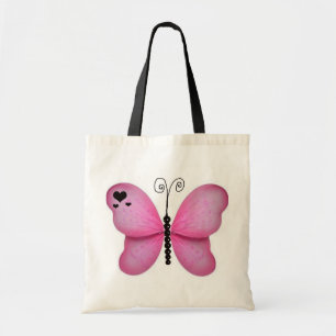 Rosa Schmetterlings-Tasche Tragetasche