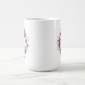 Rosa Schmetterlings-Tasse mit Blumenmuster Kaffeetasse (Mittel)