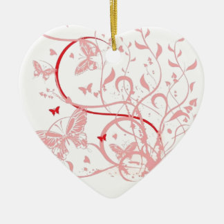 Rosa Schmetterlings-Wirbel Keramikornament