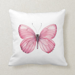 Rosa Schmetterlings-Wurfs-Kissen Kissen