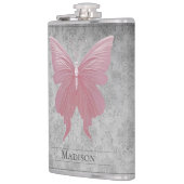 Rosa Schmetterlingsflasche Flachmann (Links)
