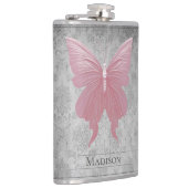Rosa Schmetterlingsflasche Flachmann (Rechts)