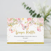 Rosa Schmetterlingskarte (Stehend Vorderseite)