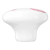 Rosa Schmetterlingskassette oder Türknopf Keramikknauf (Seitenansicht)